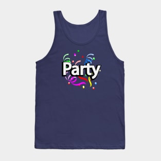 Party one word typography design Tank Top